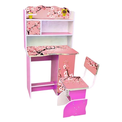 Adjustable Baby Reading Table And Chair With Storage Cabinet (FT-BRT003)