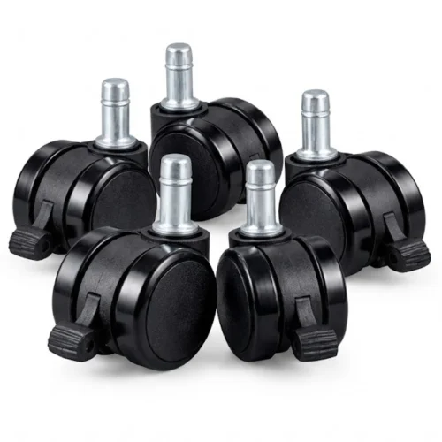 Office Chair Caster Wheels with lock – Universal Fit, Heavy Duty & Smooth Rolling (Set of 5)